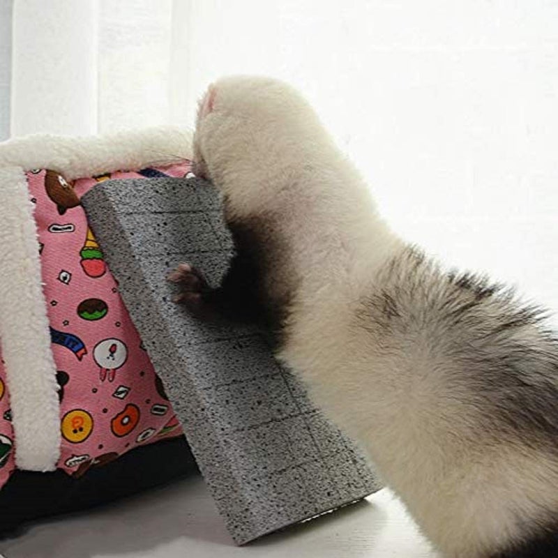 Litewoo Hamster Chew Toy Pets Grinding Teeth and Claws Lava Pumice Stone Rabbit Foot Pad for Guinea Pig Ferret Hedgehog Gerbil Bunny Rat Cage Accessories (A) - Image 3